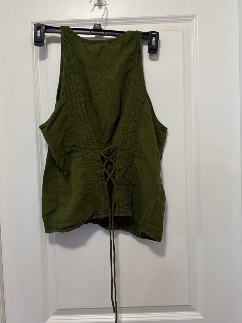Old Navy Olive Green Lace-Up Racerback Tank